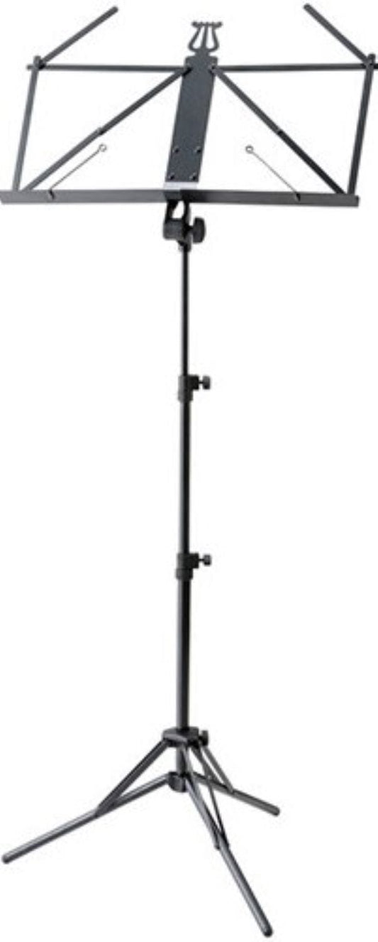 K&M 37855 Ruka Aluminum Music Stand - 3-Section - Black - PSSL ProSound and Stage Lighting