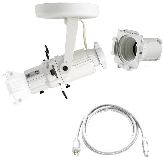 ETC Source Four Mini LED Ellipsoidal 4000 K, 50-Degree Lens Tube with Edison Plug - White (Canopy) - PSSL ProSound and Stage Lighting