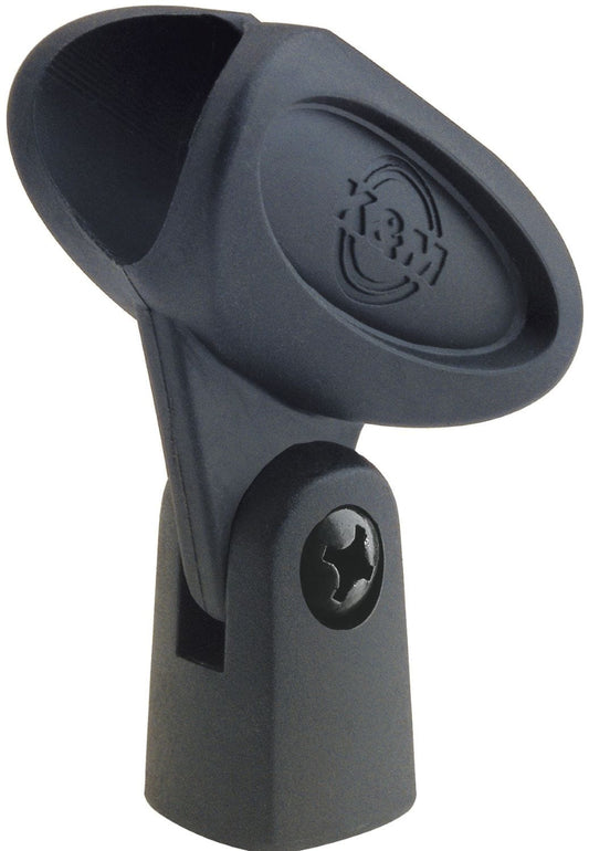 K&M 85035.500.55 Microphone Clip - Tapered Slip-In - Clip Diameter 0.669 to 0.866" - Black - PSSL ProSound and Stage Lighting
