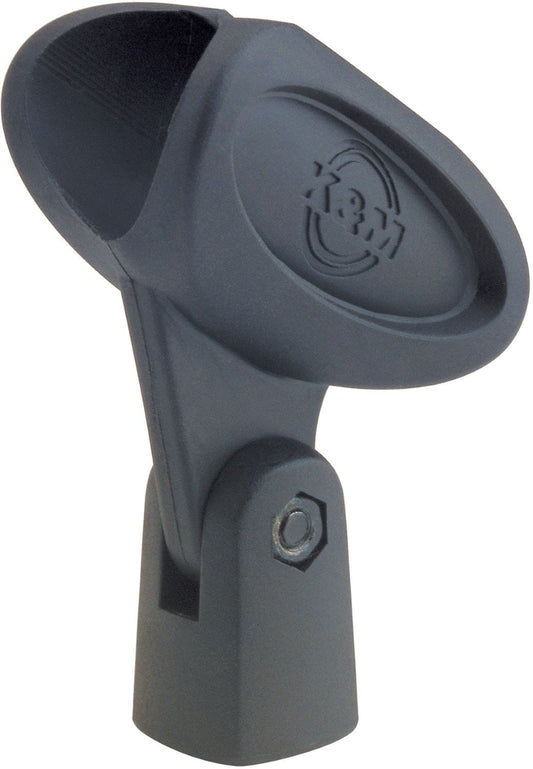 K&M 85055.500.55 Microphone Clip - Tapered Slip-In - Clip Diameter 1.102 to 1.339" - Black - PSSL ProSound and Stage Lighting