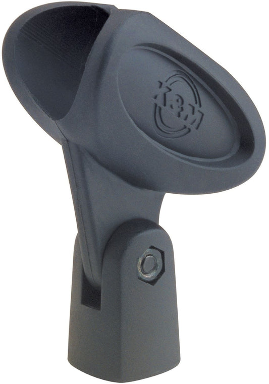 K&M 85060.500.55 Microphone Clip - Tapered Slip-In - Clip Diameter 1.339 to 1.575" - Black - PSSL ProSound and Stage Lighting