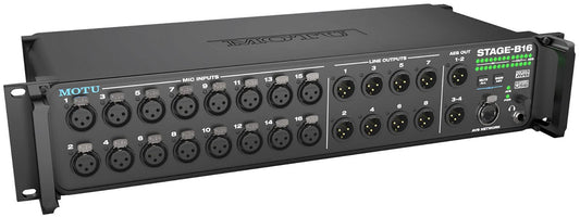 MOTU Stage B16 16x8 USB-2 / AVB Ethernet Audio Interface with DSP - PSSL ProSound and Stage Lighting