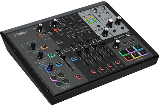 Yamaha AG08-B 8-Channel Mixer/USB Interface for IOS/Mac/PC - Black - PSSL ProSound and Stage Lighting