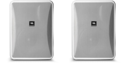 JBL Control 28-1-WH 8-Inch 2-Way Indoor Outdoor Speaker Pair - White - PSSL ProSound and Stage Lighting