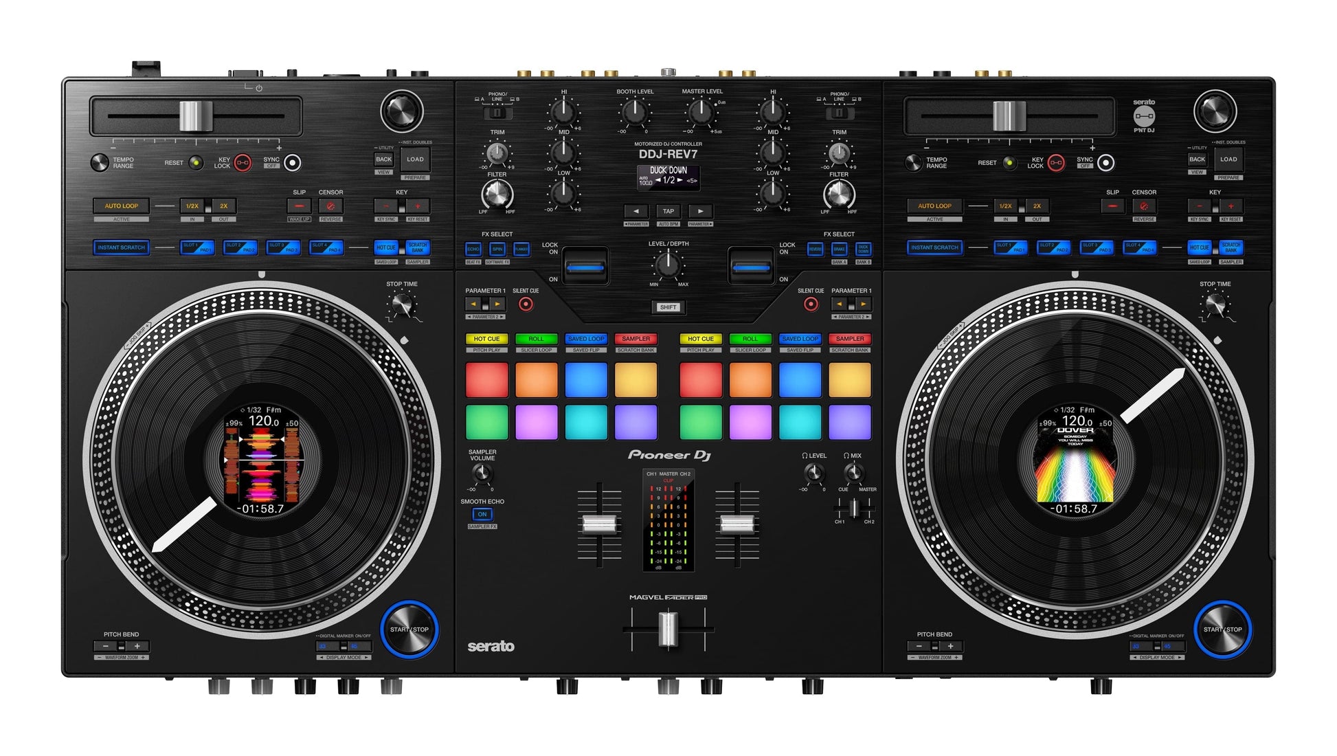 Pioneer DJ DDJ-REV7 DJ Controller with Decksaver - PSSL ProSound and Stage Lighting
