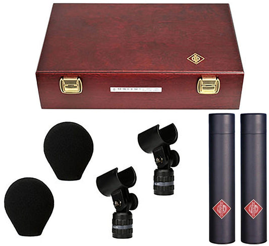 Neumann KM-183-MT-STEREOSET Stereo Microphones - 2x KM 183 / 2x SG 21 BK / 2x WNS 100 / Box - Black - PSSL ProSound and Stage Lighting