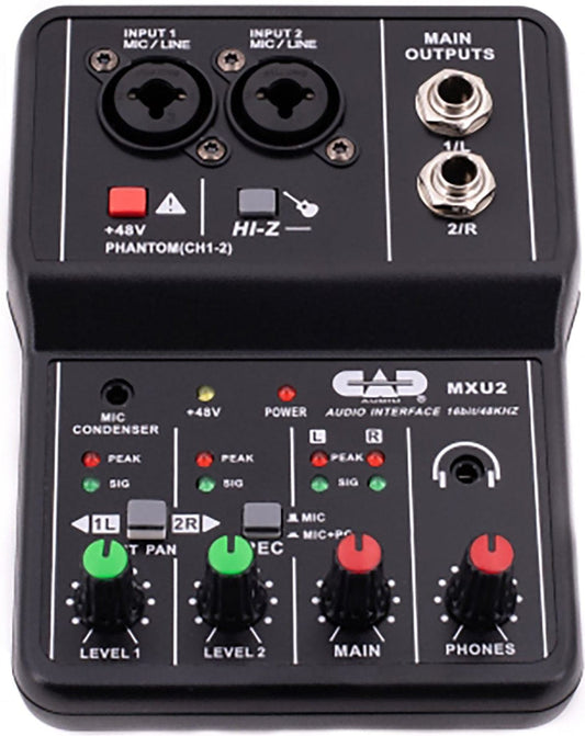 CAD MXU2 2-Channel Mixer with USB Interface - PSSL ProSound and Stage Lighting