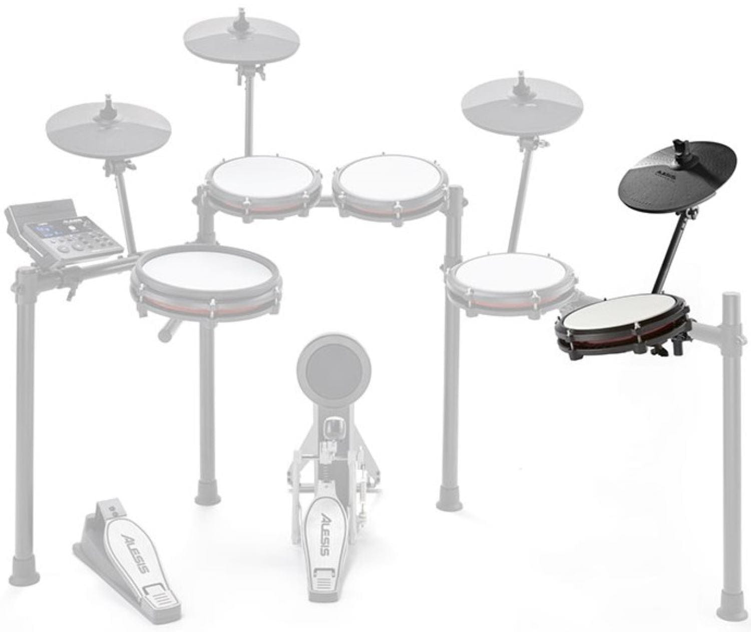 Alesis Nitro Max Expansion Pack with Mesh Drum Pad / 10 inch Cymbal / Hardware - PSSL ProSound and Stage Lighting