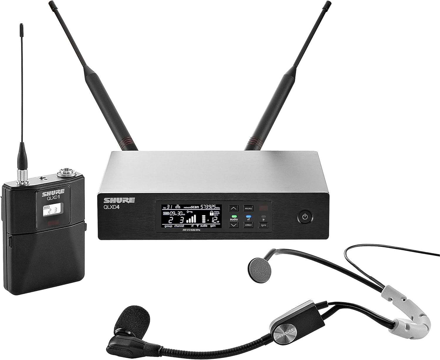 Shure QLXD14 Wireless System w/ SM35 Headworn Microphone, J50A Band - PSSL ProSound and Stage Lighting
