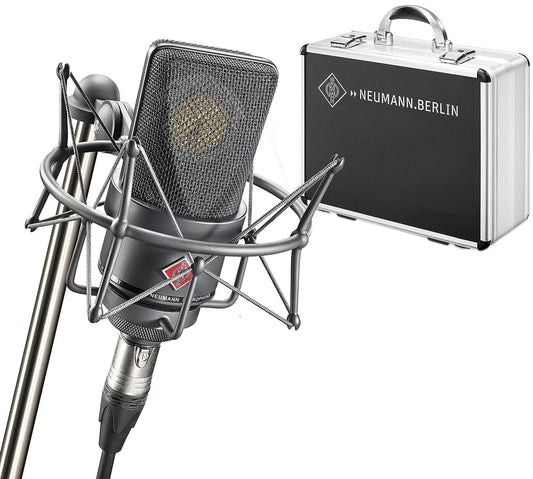 Neumann TLM-103-MT-SET Condenser Microphone with EA 1 Shockmount and Aluminum Case - Matte Black - PSSL ProSound and Stage Lighting