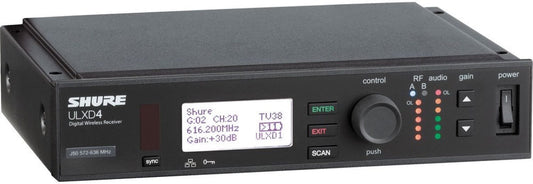 Shure ULXD4 Digital Wireless Receiver, G50 Band - PSSL ProSound and Stage Lighting