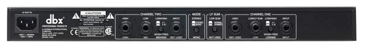 DBX 223S Stereo 2-Way Mono 3-Way Crossover - ProSound and Stage Lighting
