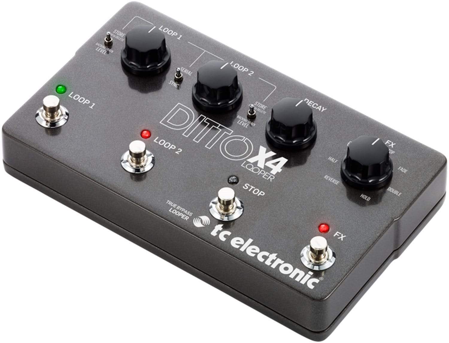 TC Electronic Ditto X4 Looper Intuitive Dual Guitar Pedal - ProSound and Stage Lighting