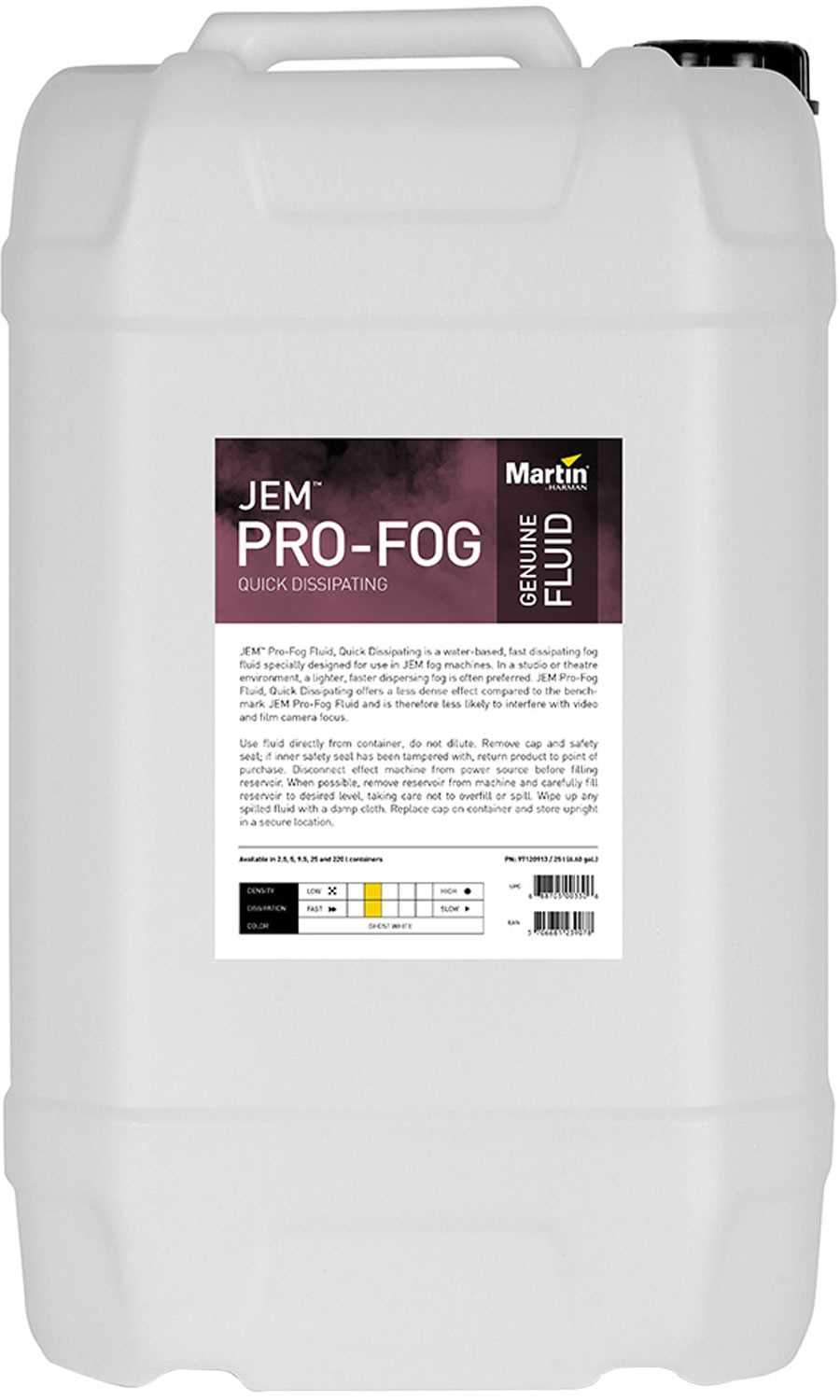 Martin JEM Pro-Fog Fluid Quick Dissipating 25L - ProSound and Stage Lighting