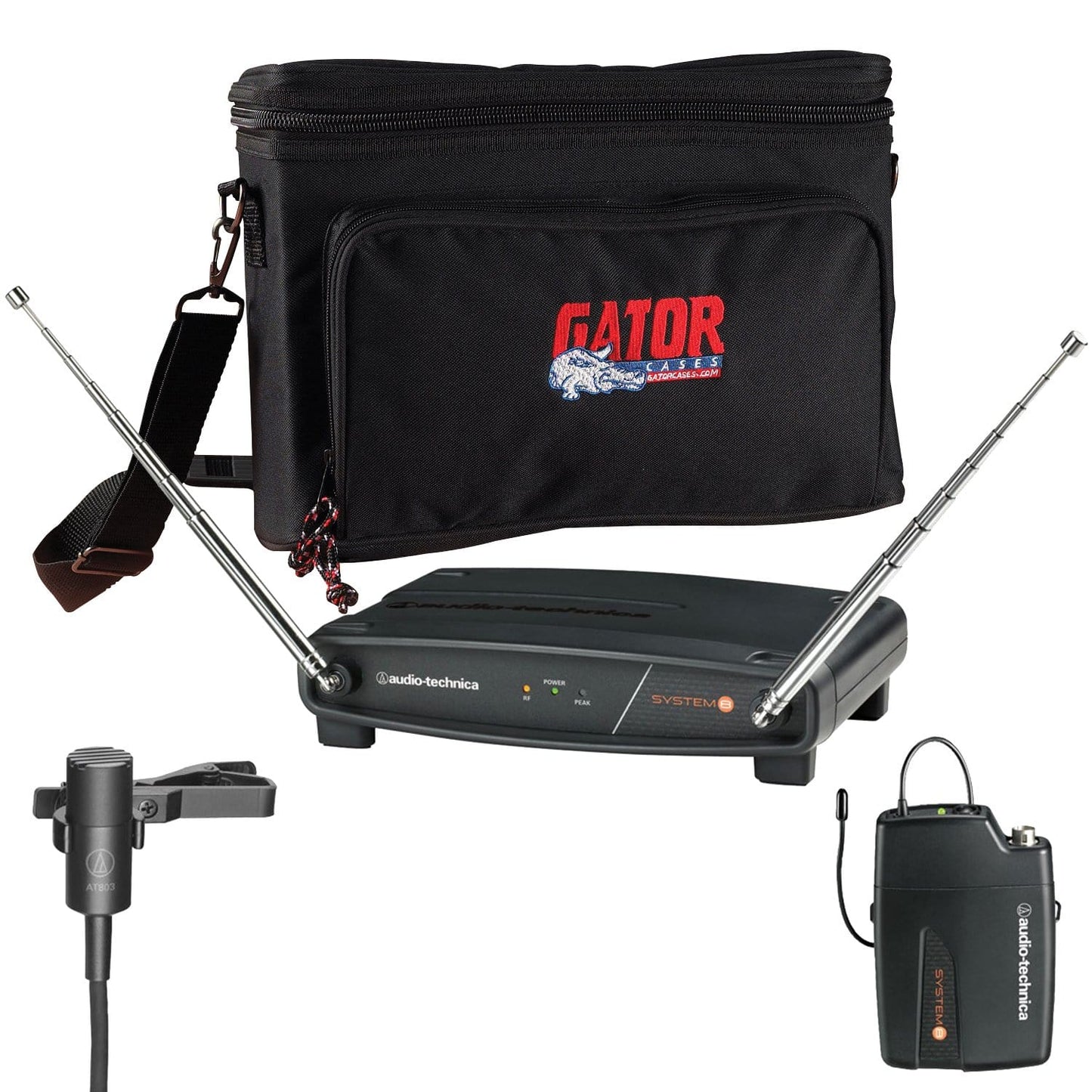 Audio Technica ATW801L Wireless Lavalier Microphone System with Bag - ProSound and Stage Lighting