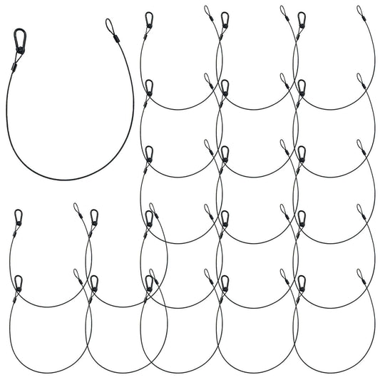 Steel Light Fixture Black Safety Cable 20 Pack - ProSound and Stage Lighting