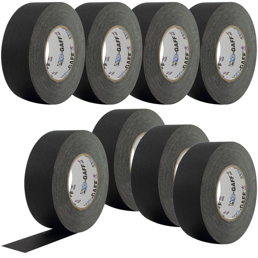 PRO Black Gaffers Stage Tape 2" 55 yd 8-Pack - PSSL ProSound and Stage Lighting