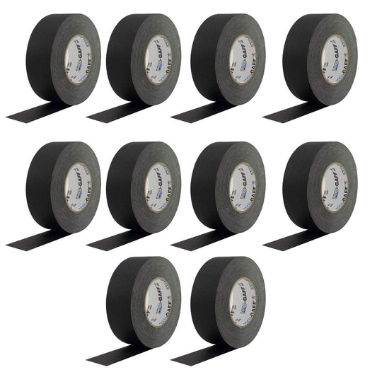 PRO Black Gaffers Stage Tape 10-Pack 2In x 55Yds - ProSound and Stage Lighting