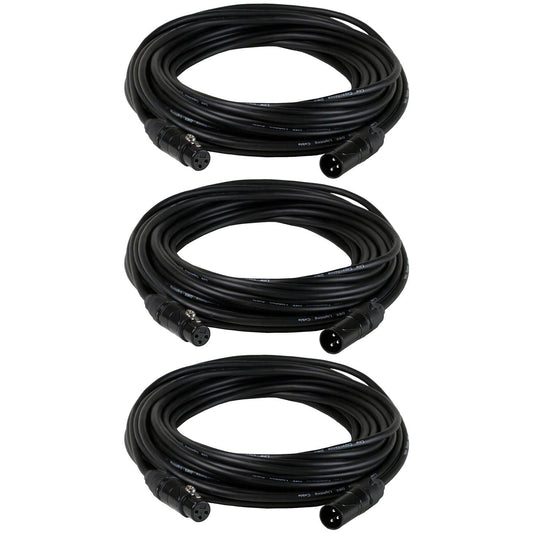 Professional DMX Lighting Cable 50-Foot 3-Pack - ProSound and Stage Lighting