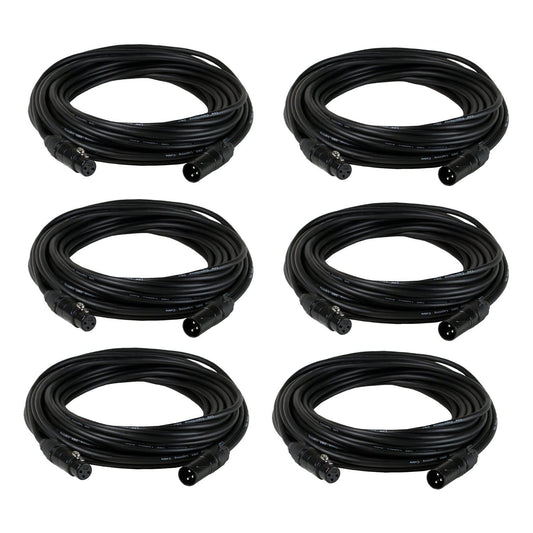 100ft 3-Pin DMX Lighting Cable 6-Pack - ProSound and Stage Lighting