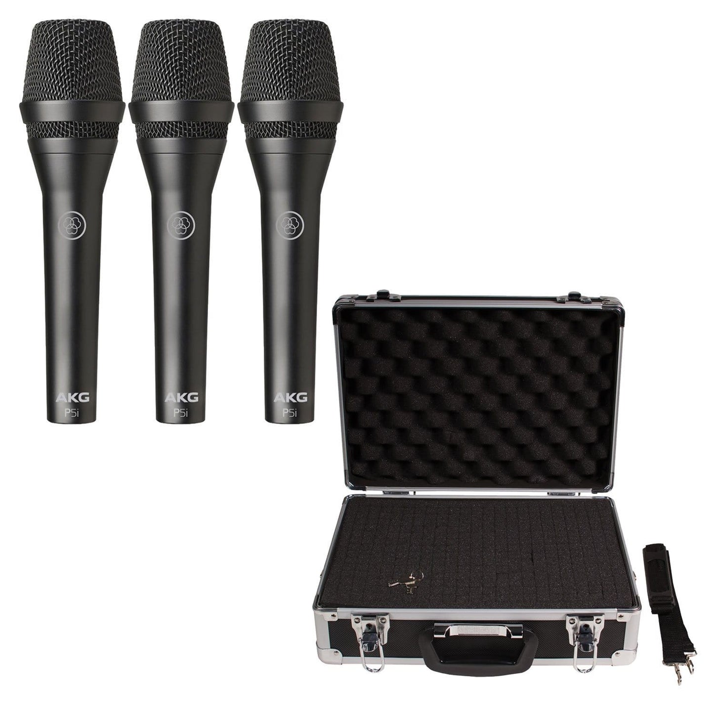 AKG P5i Dynamic Vocal Mic 3-Pack with Carry Case - ProSound and Stage Lighting
