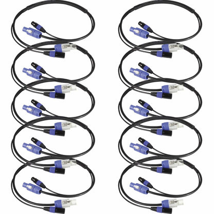 Blizzard 3 Ft PowerCon 3-Pin DMX Combo Cable 10-Pack - ProSound and Stage Lighting