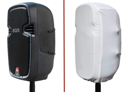 Gator Complete 15" Speaker Stands with Stretch Cover Set White - PSSL ProSound and Stage Lighting