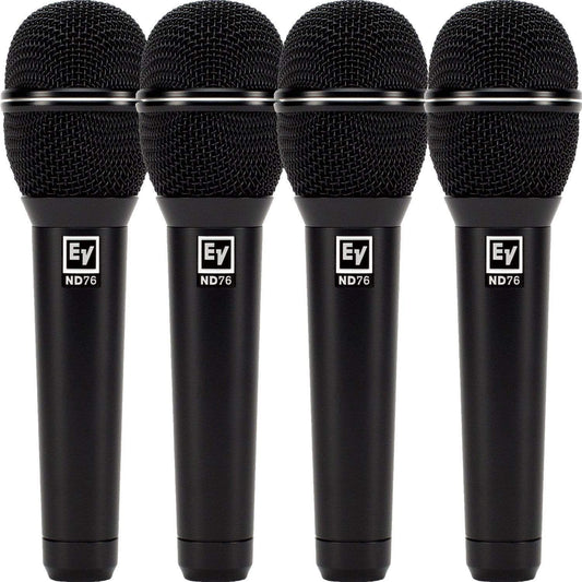 Electro-Voice ND76 Cardioid Dynamic Vocal Mic 4-Pack - ProSound and Stage Lighting