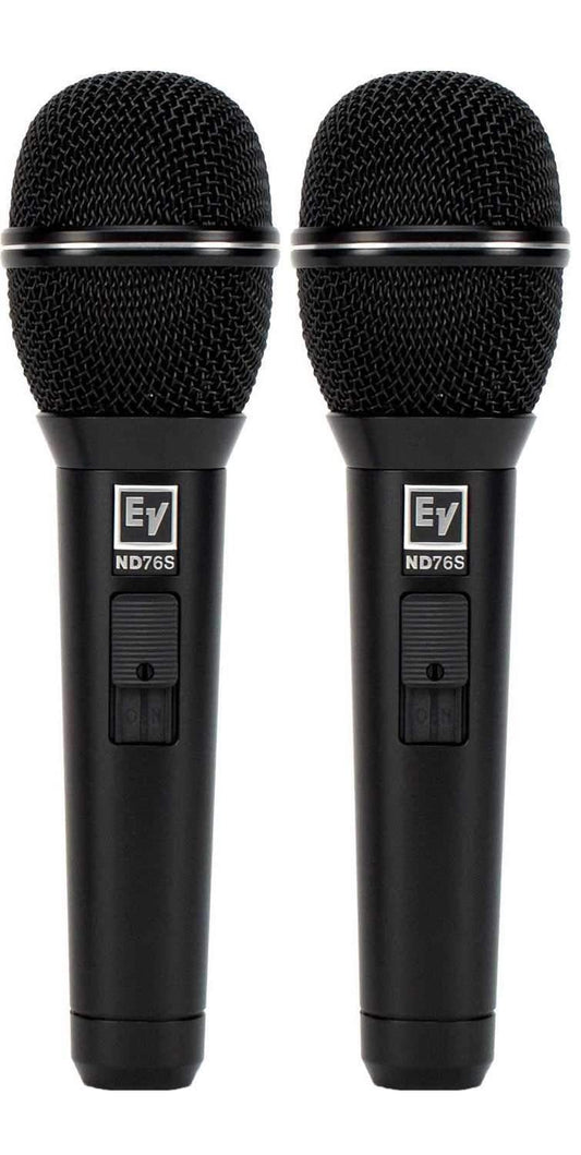 Electro-Voice ND76 Dynamic Vocal Mic with Switch 2-Pack - ProSound and Stage Lighting