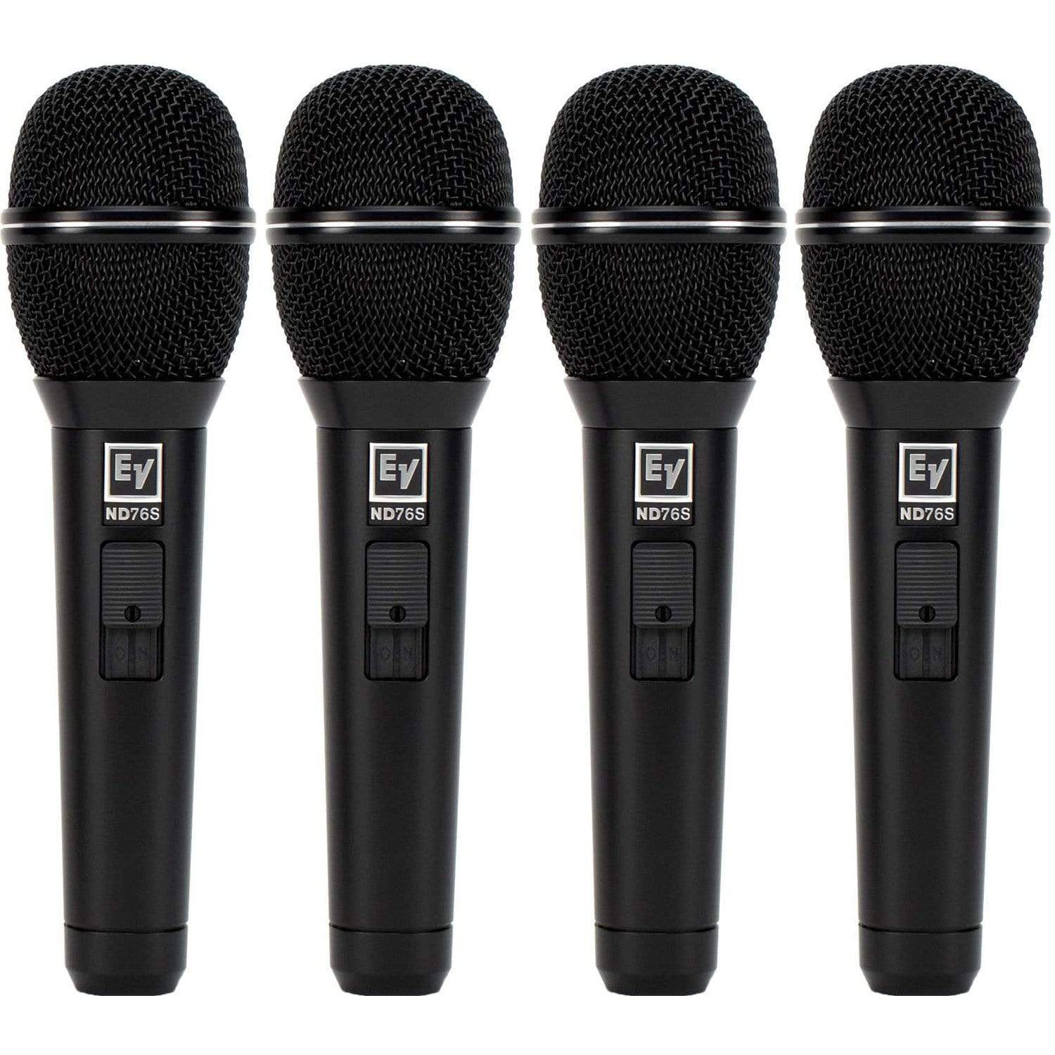 Electro-Voice ND76 Dynamic Vocal Mic with Switch 4-Pack - ProSound and Stage Lighting