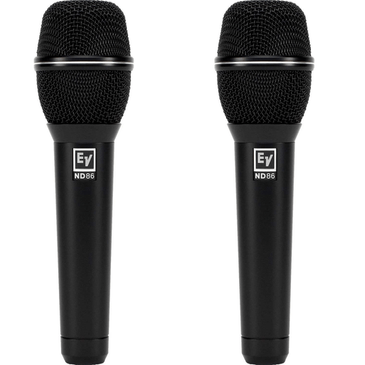 Electro-Voice ND86 Supercardioid Dynamic Vocal Mic 2-Pack - ProSound and Stage Lighting