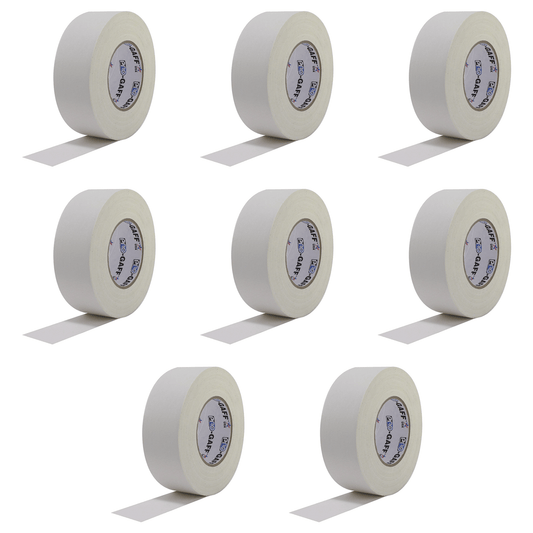 PRO White Gaffers Stage Tape 8-Pack 2" x 55Yds - PSSL ProSound and Stage Lighting