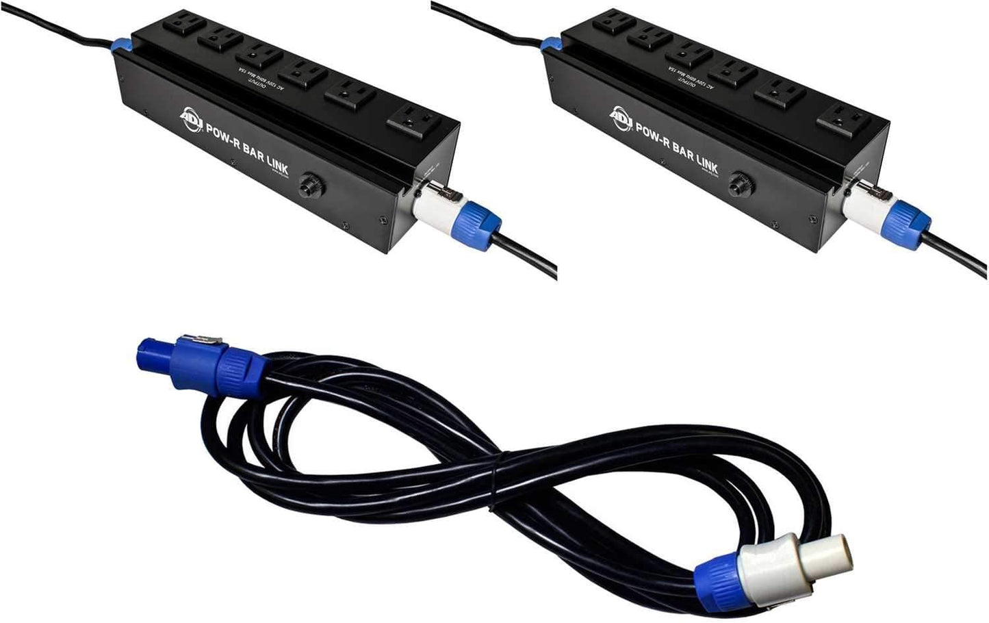ADJ American DJ POW-R Bar Link 2-Pack with Blizzard 6 Ft powerCON Cable - ProSound and Stage Lighting