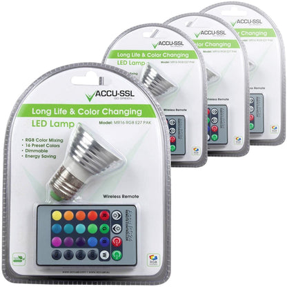 Amazing RGB959 Multi Color LED Bulb with Remote 4-Pack - ProSound and Stage Lighting