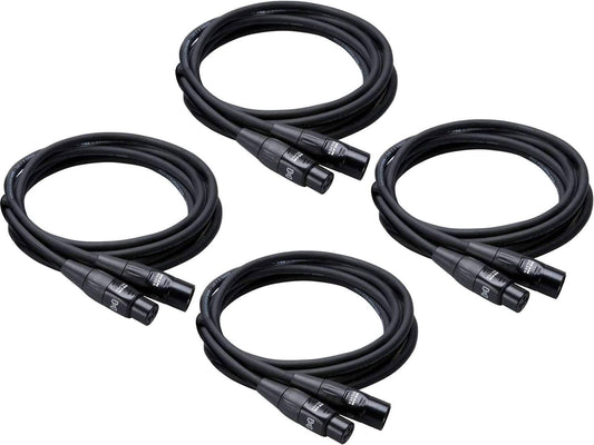 Hosa HMIC-015 15Ft Rean XLR Mic Cable 4-Pack - ProSound and Stage Lighting
