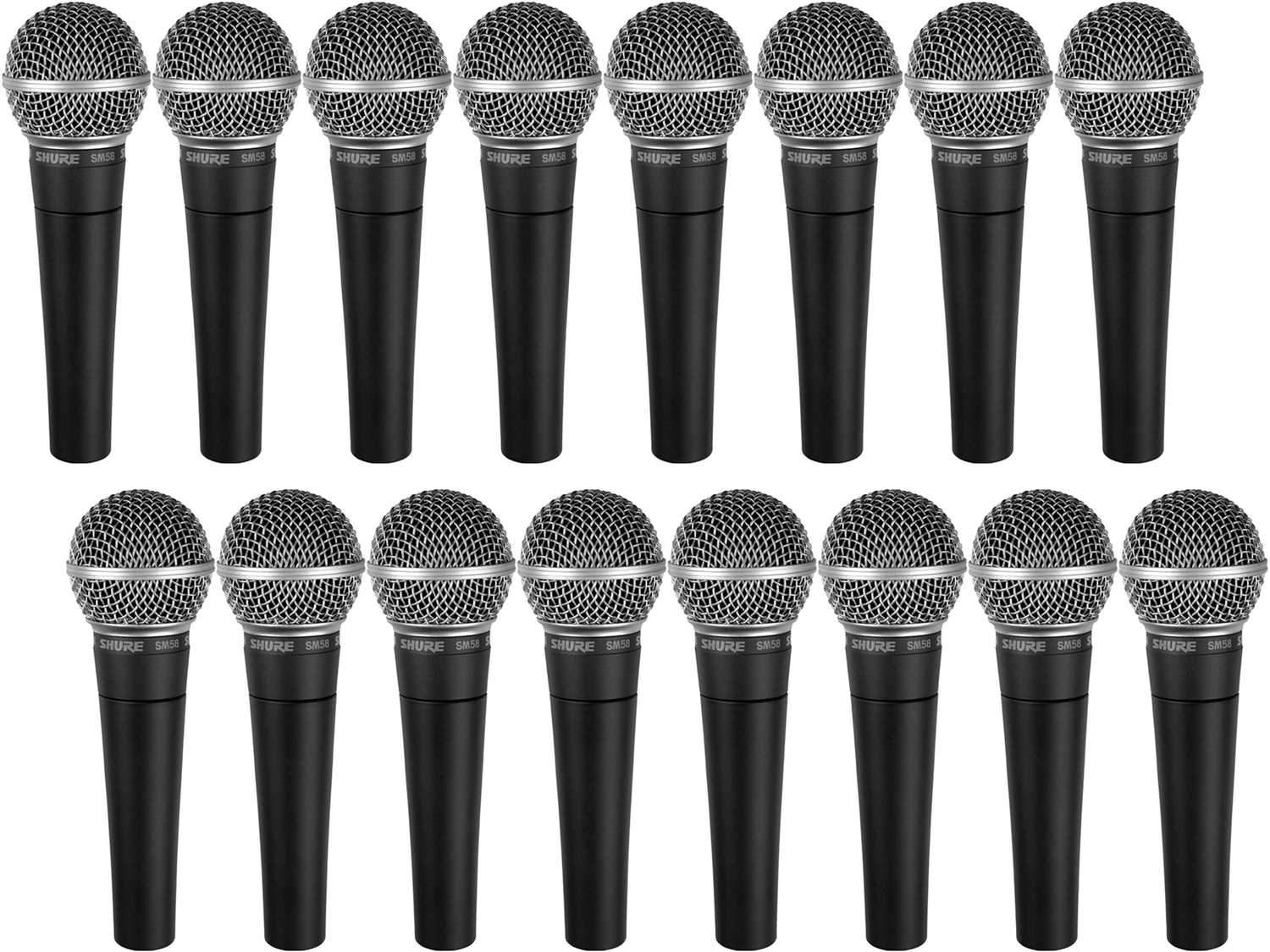 Shure SM58 Cardioid Dynamic Vocal Microphone 16-Pack