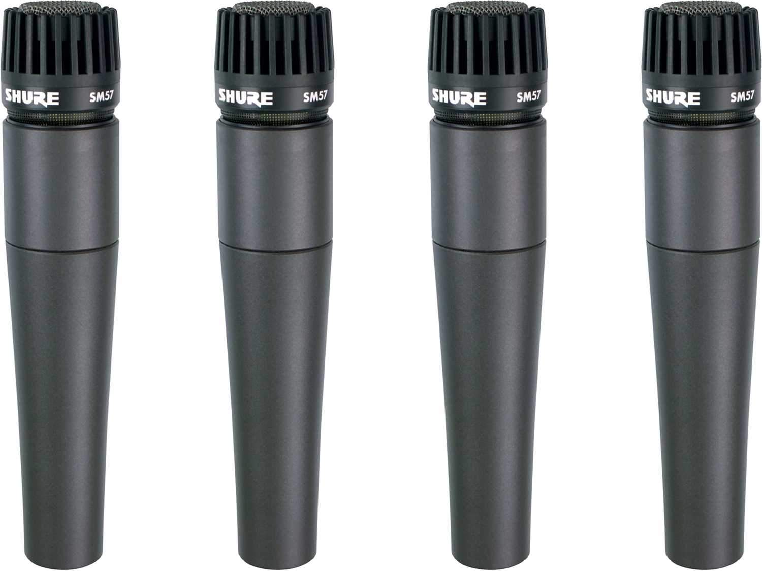 Shure SM57 Cardioid Dynamic Instrument Mic 4-Pack