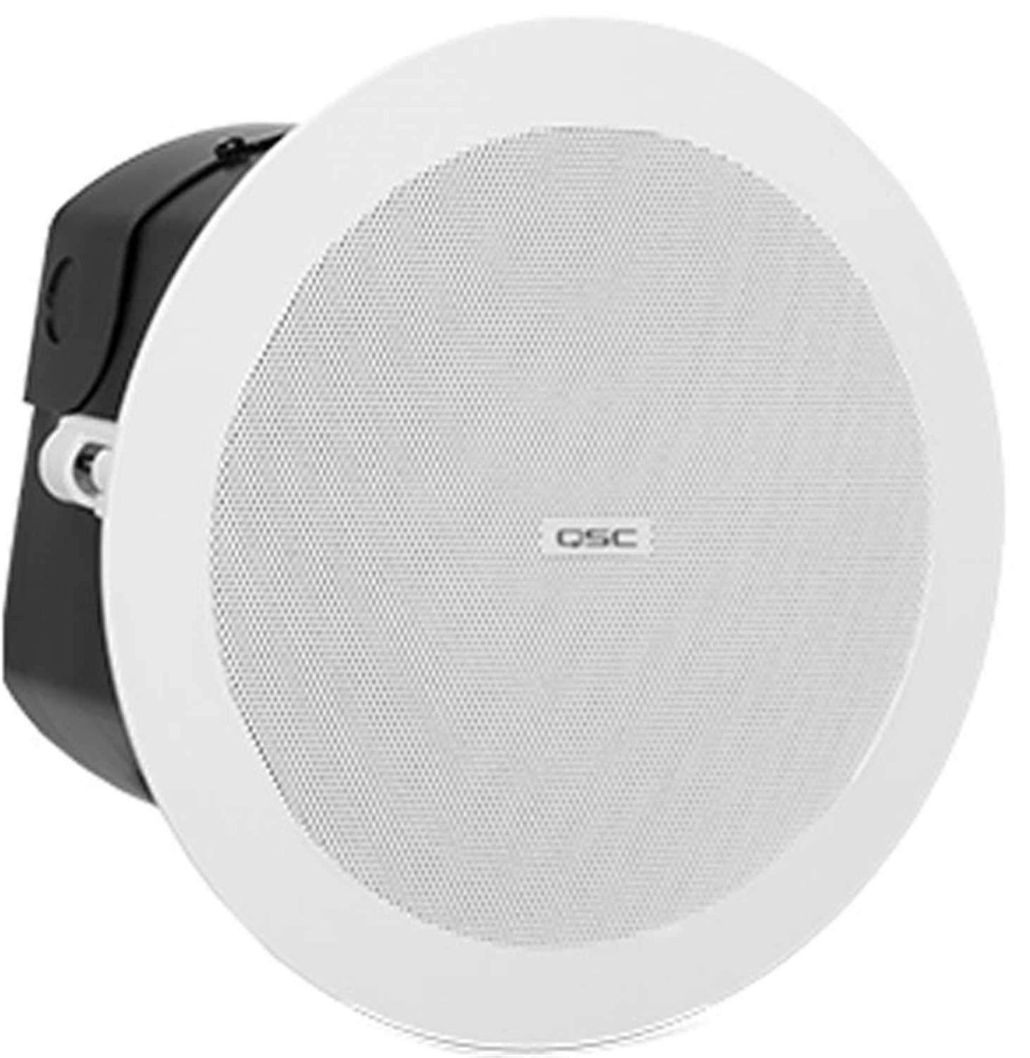 QSC AD-C4T-WH 4I-nch Two-way White Ceiling Speaker - ProSound and Stage Lighting
