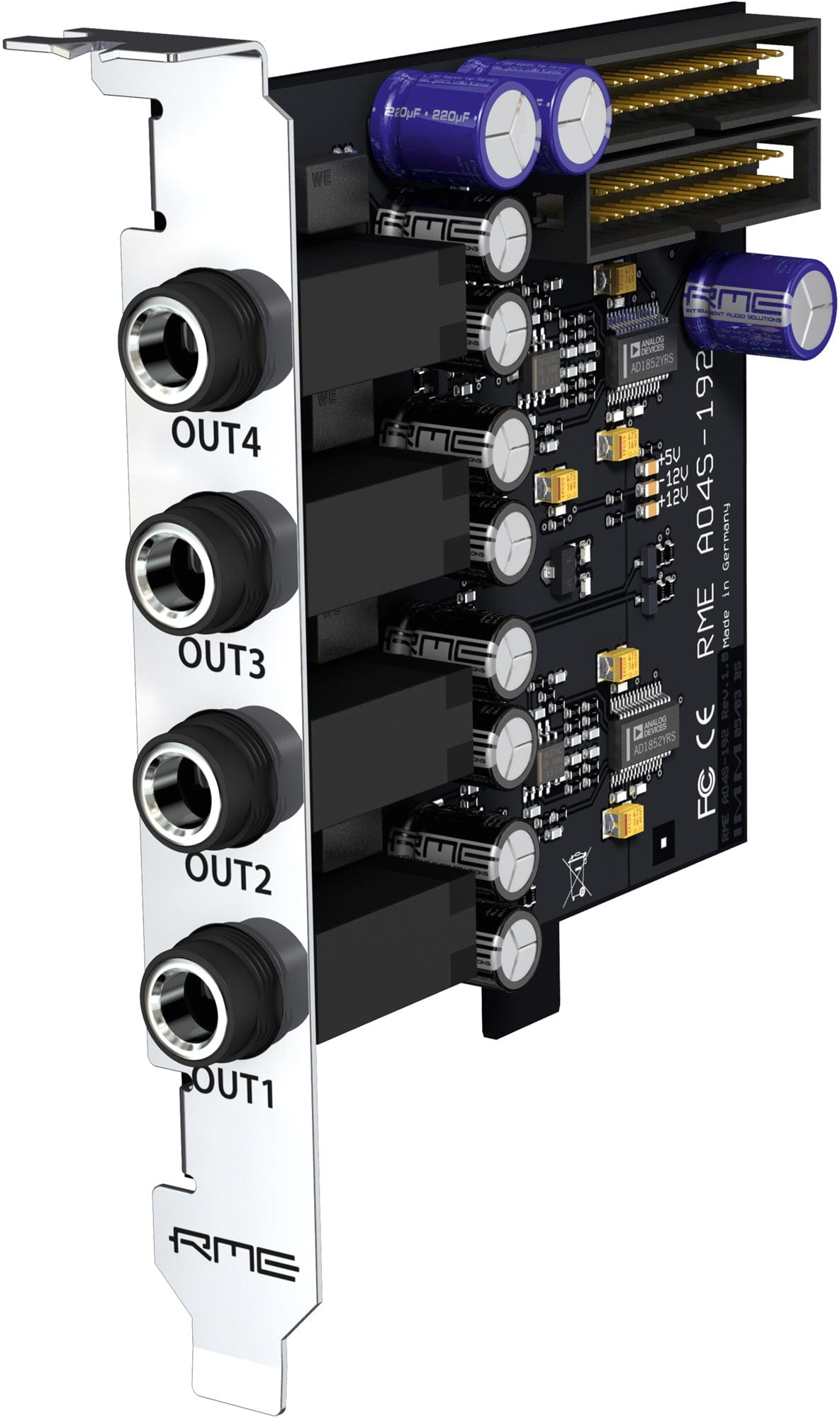 RME AO4S-192 AIO 4-Channel Analog Output Expansion Board for HDSPe AIO - PSSL ProSound and Stage Lighting