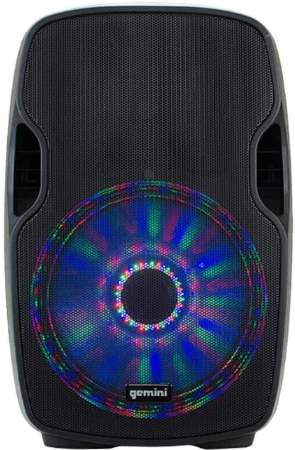 Gemini AS-15BLU-LT 15" Powered Speaker with LED's - PSSL ProSound and Stage Lighting