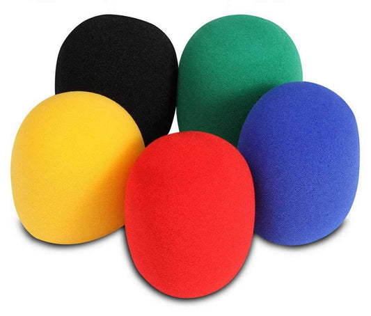 On-Stage Color Microphone Windscreen 5 Pack - ProSound and Stage Lighting
