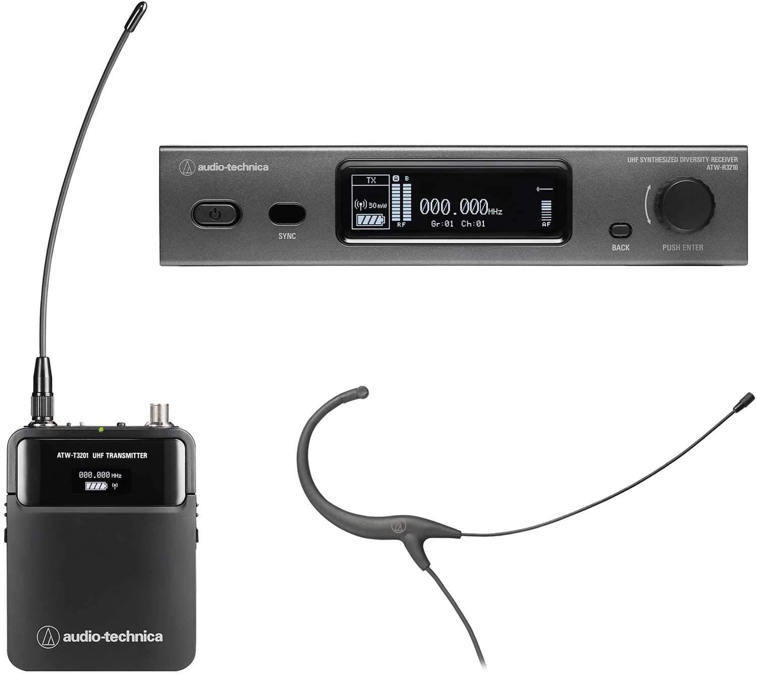 Audio Technica ATW-3211/892 3000 Series Wireless Headset - ProSound and Stage Lighting