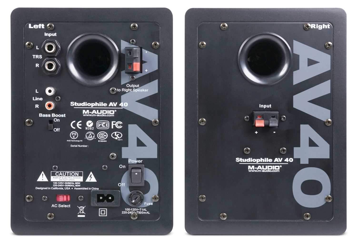 M-Audio AV-40 Studio Reference Monitors 40W (Pair) - ProSound and Stage Lighting