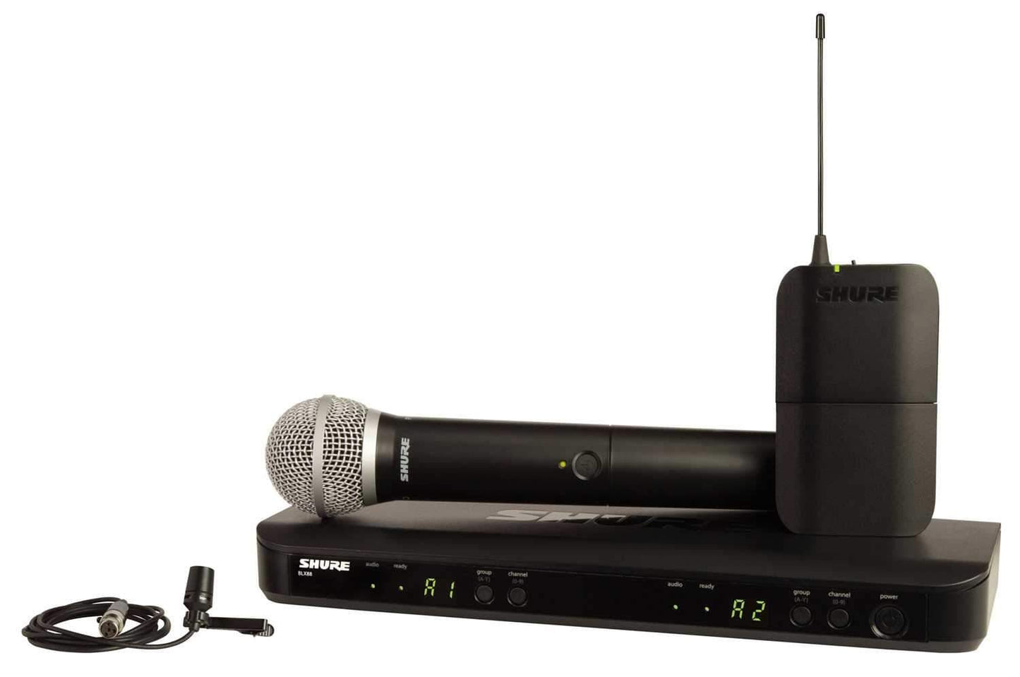 Shure BLX1288/CVL Combo Wireless System with Handheld & Lavalier - ProSound and Stage Lighting