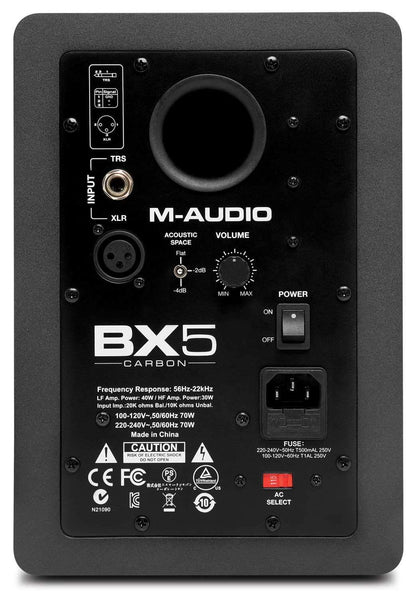 M-Audio BX5 Carbon 5" Powered Studio Monitor - PSSL ProSound and Stage Lighting