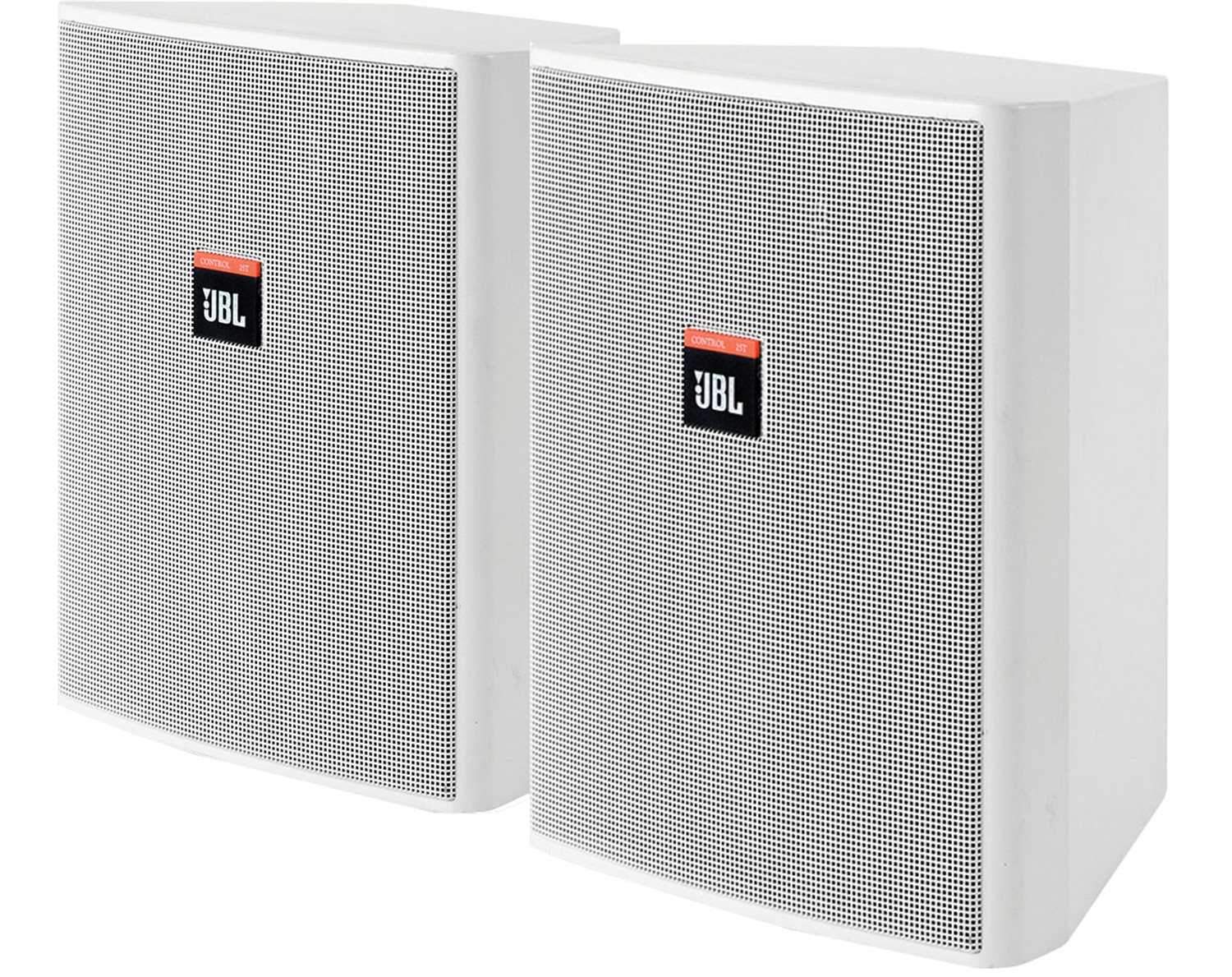JBL CONTROL-25T-WH Spkr /BltIn Xformer White Pair - ProSound and Stage Lighting