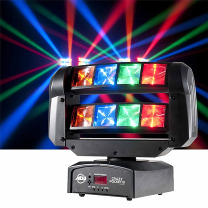 ADJ American DJ Crazy Pocket 8 LED Moving Head Light - ProSound and Stage Lighting