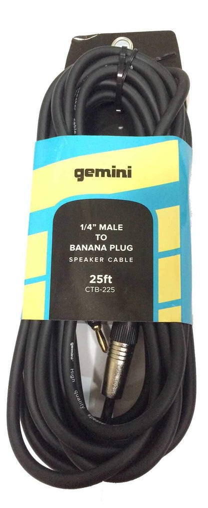 25-Foot MDP Banana Plug to 1/4-Inch Speaker Cable - ProSound and Stage Lighting