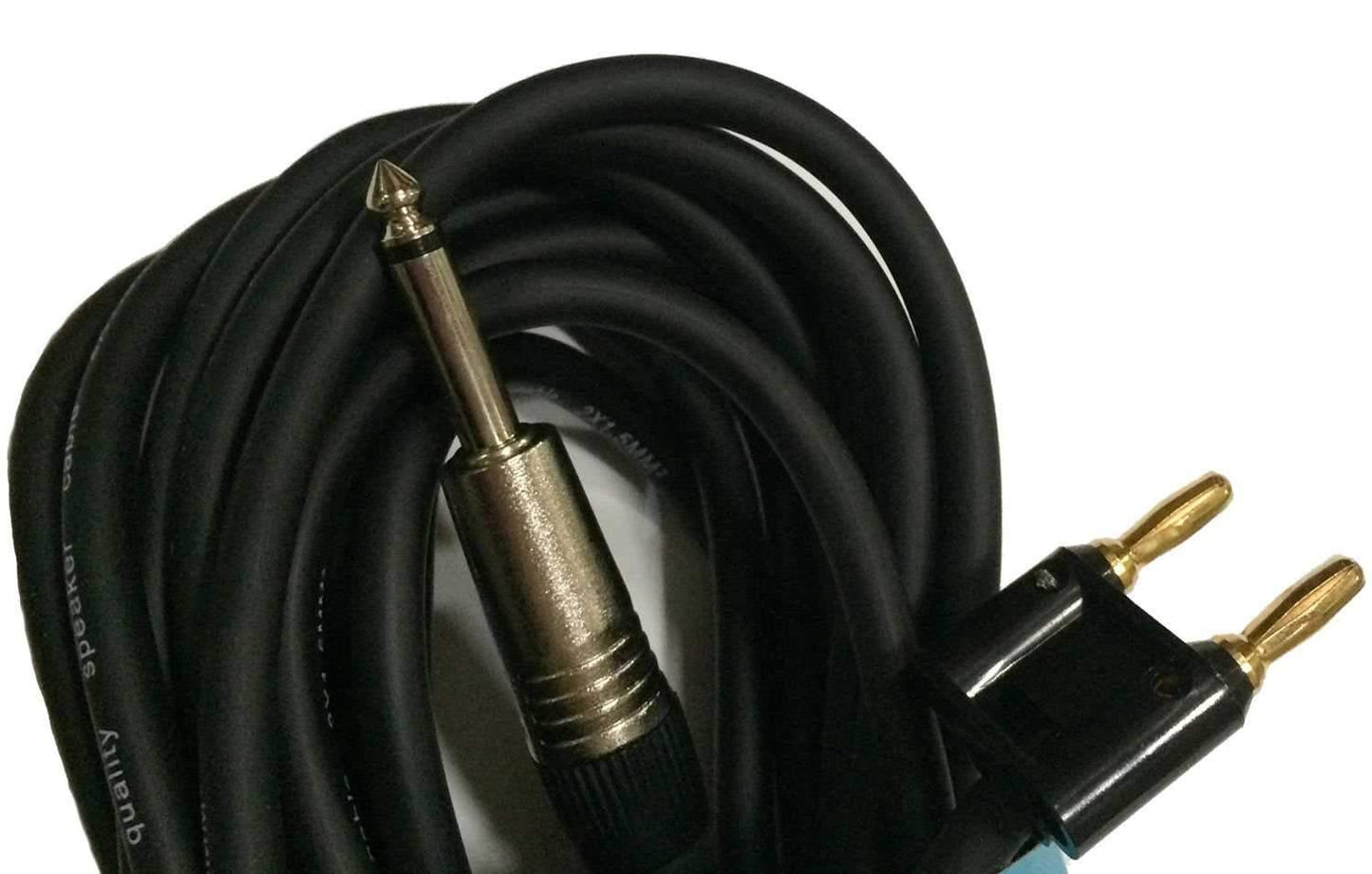 25-Foot MDP Banana Plug to 1/4-Inch Speaker Cable - ProSound and Stage Lighting