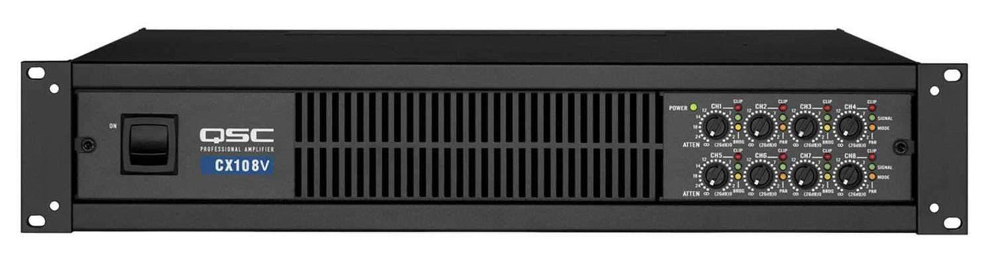 QSC CX108V 8 Channel 70 Volt Power Amplifier - ProSound and Stage Lighting